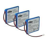 vhbw 3X Batterie Compatible avec Mitel 5614, 5602, 5603, 5613 téléphone Fixe sans Fil (650mAh, 3,7V, Li-ION)