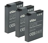 vhbw 3X Batterie Compatible avec Nikon Keymission 360, 170 Appareil Photo (700mAh, 3,6V, Li-ION)