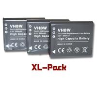 vhbw 3x Batterie compatible avec Olympus Power Stylus SP-100EE, SP-100 appareil photo (900mAh, 3,6V, Li-ion)