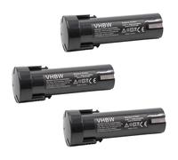vhbw 3x Batterie compatible avec Panasonic EY6220B, EY6220D, EY6220DR, EY9021, EY9021B, EY903 outil électrique (3300mAh NiMH 2,4V)