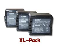 vhbw 3x Batterie compatible avec Panasonic HDC-HS300, HDC-HS20, HDC-HS200 caméra vidéo caméscope (700mAh, 7,2V, Li-ion) avec puce d'information