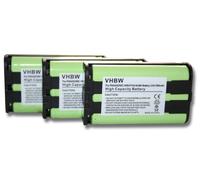 vhbw 3x Batterie compatible avec Panasonic KX-FGP378, KX-FG5213, KX-FG6550, KX-FG5212, KX-FG5210 téléphone fixe sans fil (850mAh, 3,6V, NiMH)