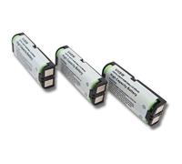 vhbw 3x Batterie compatible avec Panasonic KXTG2420W, KXTG2420, KX-TG2420, KXTG2420B, KX-TG2420B téléphone fixe sans fil (800mAh, 2,4V, NiMH)