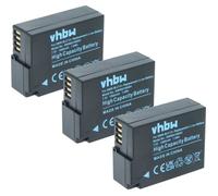 vhbw 3x Li-Ion batterie 1000mAh (7.2V) pour appareil photo DSLR Panasonic Lumix DMC-FZ200K, DMC-FZ300 remplace DMW-BLC-12, DMW-BLC12, DMW-BLC12E