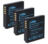 vhbw 3X Batterie Compatible avec Panasonic Lumix DMC-FT4, DMC-FX40, DMC-FX550, DMC-FX60, DMC-FX580, DMC-FX48 Appareil Photo (1000mAh, 3,6V, Li-ION)