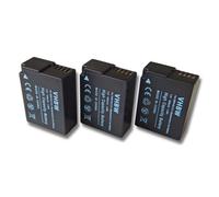 vhbw 3x Batterie compatible avec Panasonic Lumix DMC-G5K, DMC-FZ300, DMC-FZ330, DMC-G5 appareil photo (1000mAh, 7,2V, Li-ion), puce d'information