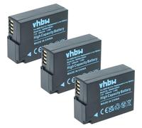 vhbw 3x Li-Ion batterie 1000mAh (7.2V) pour appareil photo DSLR Panasonic Lumix DMC-G7HK, DMC-GH2 remplace DMW-BLC-12, DMW-BLC12, DMW-BLC12E.