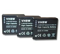 vhbw 3X Batterie Compatible avec Panasonic Lumix DMC-TZ101, DMC-TZ80, DMC-TZ81, DMC-TZ85, DMC-TZ100, DMC-TZ202 Appareil Photo (750mAh, 7,2V, Li-ION)