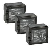 vhbw 3X Batterie Compatible avec Panasonic SDR-H90, SDR-H80, SDR-H50, SDR-H60 caméra vidéo caméscope (1000mAh, 7,2V, Li-ION) avec Puce d'information