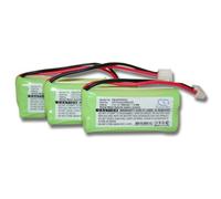 vhbw 3x Batterie compatible avec Philips SJB-2121/17, SJB-2121, SJB2121/37, SJB2121/17, SJB2121 téléphone fixe sans fil (800mAh, 2,4V, NiMH)