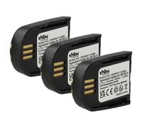 vhbw 3X Batterie Compatible avec Plantronics Savi W740-M, W740, W440-M, W440, 86507-01 Casque Audio, écouteurs sans Fil (140mAh, 3,7V, Li-polymère)