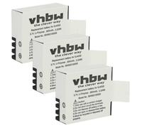 vhbw 3x Batterie compatible avec Qumox Sport Camera SJ6000, SJ4000, SJ5000 caméra vidéo caméscope (900mAh, 3,7V, Li-ion) avec puce