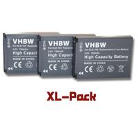 vhbw 3x Batterie compatible avec Samsung EX2F, ES60, ES55, ES50, L200, L110, L100, IT100, HZ15W, HZ10W, ES63 appareil photo (700mAh, 3,6V, Li-ion)