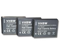vhbw 3X Batterie Compatible avec Samsung ST200, WB210, ST200F, PL210, SH100 Appareil Photo (700mAh, 3,7V, Li-ION) - Remplacement pour BP85a, BP-85a, EA-BP85a, IA-BP85a