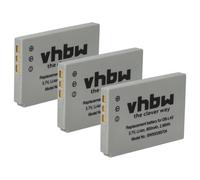 vhbw 3X Batterie Compatible avec Sanyo Xacti VPC-HD1E, VPC-HD1EX, VPC-HD2, VPC-HD700, VPC-HD700EX caméra vidéo caméscope (800mAh, 3,7V, Li-ION)