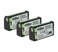 vhbw 3x Batterie compatible avec Sennheiser EK 500 G2, EK 300 IEM G3, EK 500 G4, EW 100 ENG G2 casque audio, écouteurs sans fil (1500mAh, 2,4V, NiMH)