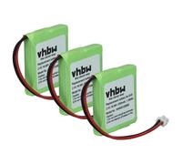 vhbw 3x Batteries compatible avec Siemens Gigaset E455, E455 Sim, E450 Sim, E40, E450, E45 téléphone fixe sans fil (650mAh, 2,4V, NiMH)