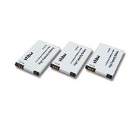 vhbw 3x Batterie compatible avec Siemens Gigaset SL350, SL350H, SL450, SL400A, SL400, SL400H téléphone fixe sans fil (950mAh, 3,7V, Li-ion)