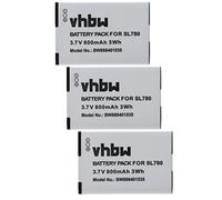 vhbw 3X Batterie Compatible avec Siemens Gigaset SL800H Pro, SL78, SL750H Pro, SL750H, SL750 téléphone Fixe sans Fil (800mAh, 3,7V, Li-ION)