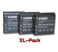 vhbw 3x Batterie compatible avec Silvercrest DV-5300HD, DV-1000HD appareil photo (950mAh, 3,6V, Li-ion)