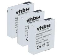 vhbw 3X Batterie Compatible avec Sjcam SJ7 Star caméra vidéo caméscope (910mAh, 3,8V, Li-ION)