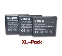 vhbw 3x Batterie compatible avec Sony Cybershot DSC-W690, DSC-W730, DSC-WX100, DSC-W830, DSC-W710, DSC-W810 appareil photo (600mAh, 3,6V, Li-ion)