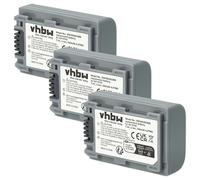vhbw 3X Batterie Compatible avec Sony DCR-SR80, DCR-SR70E, DCR-SR90, DCR-SR80E, DCR-SR70, DCR-SR60E caméra vidéo caméscope (500mAh, 7,2V, Li-ION)