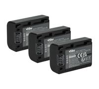 vhbw 3X Batterie Compatible avec Sony DCR-SX15E, DCR-SR87E, DCR-SR88E, DCR-SX15 caméra vidéo caméscope (600mAh, 7,2V, Li-ION) avec Puce d'information