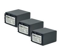 vhbw 3x Batterie compatible avec Sony HDR-TG1E, HDR-UX19E, HDR-TG5, HDR-TG5E caméra vidéo caméscope (2200mAh, 7,2V, Li-ion) avec puce d'information