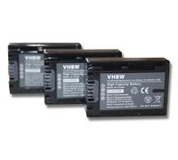 vhbw 3x Batterie compatible avec Sony HDR-TG5, HDR-TD10E, HDR-TD20VE, HDR-TG5E caméra vidéo caméscope (600mAh, 7,2V, Li-ion) avec puce d'information