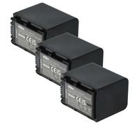 vhbw 3x Batterie compatible avec Sony NEX-VG30H, NEX-VG900, NEX-VG30EH caméra vidéo caméscope (1300mAh, 7,2V, Li-ion) avec puce d'information