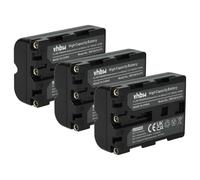 vhbw 3X Batterie Compatible avec Sony poignée Verticale VG-C77AM, VG-C99AM Appareil Photo (1200mAh, 7,2V, Li-ION)