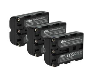 vhbw 3X Batterie Compatible avec Sony poignée Verticale VG-C77AM, VG-C99AM Appareil Photo (1200mAh, 7,2V, Li-ION)