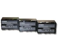 vhbw 3x Batterie compatible avec Sony PXW-FS7, PXW-FS7M2 caméra vidéo caméscope (2600mAh, 14,4V, Li-ion) avec puce d'information