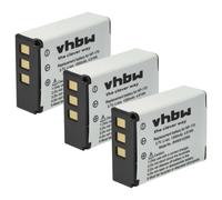 vhbw 3x Batterie compatible avec Speed HD230Z, HD-230Z appareil photo (1300mAh, 3,7V, Li-ion)