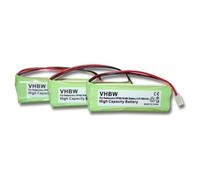 vhbw 3x Batterie compatible avec Swissvoice DP500, DP500 Eco Plus, DP550, DP550 Eco Plus, DP550 BT téléphone fixe sans fil (500mAh, 2,4V, NiMH)