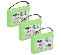 vhbw 3x Batterie compatible avec TipTel DECT 500 téléphone fixe sans fil (600mAh, 3,6V, NiMH)