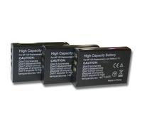 vhbw 3X Batterie Compatible avec Toshiba CAMILEO H30, X100 HD, X100 Appareil Photo (1600mAh, 3,7V, Li-ION)