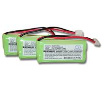 vhbw 3x Batterie compatible avec VTech BT184342, BT-8300, BT-284342, BT-184342, BT8300, BT284342 téléphone fixe sans fil (800mAh, 2,4V, NiMH)
