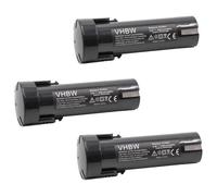 vhbw 3x Batterie compatible avec Weidmüller DMS 3 outil électrique (3300mAh NiMH 2,4V)