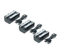 vhbw 3x Batterie compatible avec Yongnuo YN-300LEDIII, YN-300 AIR PRO LED CRI 95+ appareil photo (2000mAh, 7,4V, Li-ion)