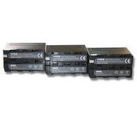 vhbw 3x Batterie compatible avec Yongnuo YN-600 AIR PRO LED 3200-5550K CRI 95+ caméra vidéo caméscope (6000mAh, 7,2V, Li-ion)