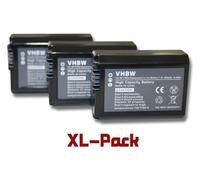 vhbw 3x batterie puce d'information compatible avec Sony Alpha NEX-3KS, NEX-3N, NEX-3NL, NEX-3NLB, NEX-3NLW, NEX-3NYB appareil photo 950mAh, 7.2V