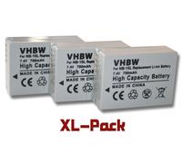 vhbw 3x batterie remplace Canon NB-10L pour appareil photo DSLR (700mAh, 7,4V, Li-Ion)