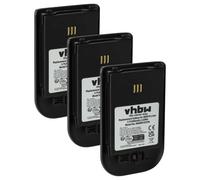 vhbw 3x Batterie remplacement pour 0486515, 3BN78404AA, 660190/R1A, 660190/R1AA, 660190/R2B pour téléphone fixe sans fil (900mAh, 3,7V, Li-ion) noir