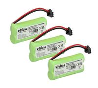 vhbw 3x Batterie remplacement pour 8913300000, 8913300100, 8913350000, 89-1335-00, BATT-6010 pour téléphone fixe sans fil (800mAh, 2,4V, NiMH)