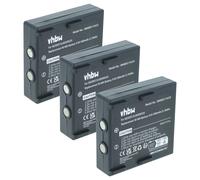 vhbw 3x Batterie remplacement pour Abitron RHE9608KY pour opérateur télécommande industrielle (600mAh, 9,6V, NiMH)