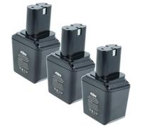 vhbw 3X Batterie Remplacement pour Bosch 2607335103, 2607335095, 2 607 335 103, 2 607 335 095 pour Outil électrique (3000 mAh, NiMH, 9,6 V)