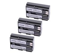 vhbw 3X Batterie Remplacement pour Canon BP-508, BP-535, BP-511A, BP-511, BP-522, BP-512, BP-514 pour Appareil Photo (1300mAh, 7,2V, Li-ION)