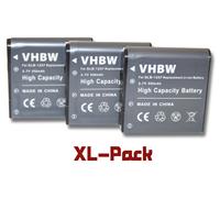 vhbw 3x Batterie remplacement pour Epson EU-94, EPALB2, B32B818242, B31B173003CU pour appareil photo (950mAh, 3,7V, Li-ion)